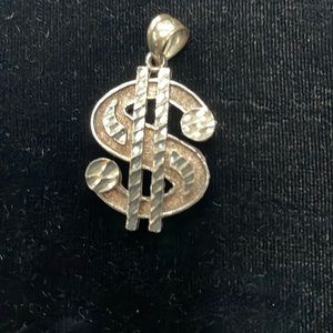 Sterling Dollar Sign Pendant